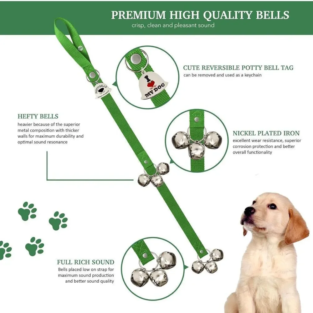 2  🟢🟡 Green and Yellow Dog Training Bells EUC  1 for each door.